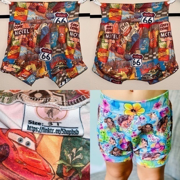 Disney Cars Movie Shorties 3t New Rare Fabric